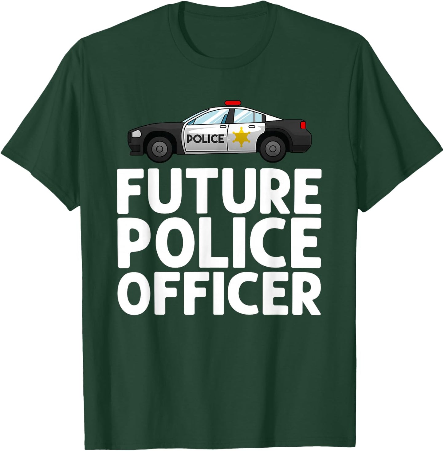 Future Police Officer Design For Boys Girls Kids Police Cop T-Shirt - T-Shirt | Forest