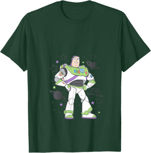 Disney Pixar Toy Story Buzz Lightyear's Signature Portrait V-Neck T-Shirt - T-Shirt | Forest
