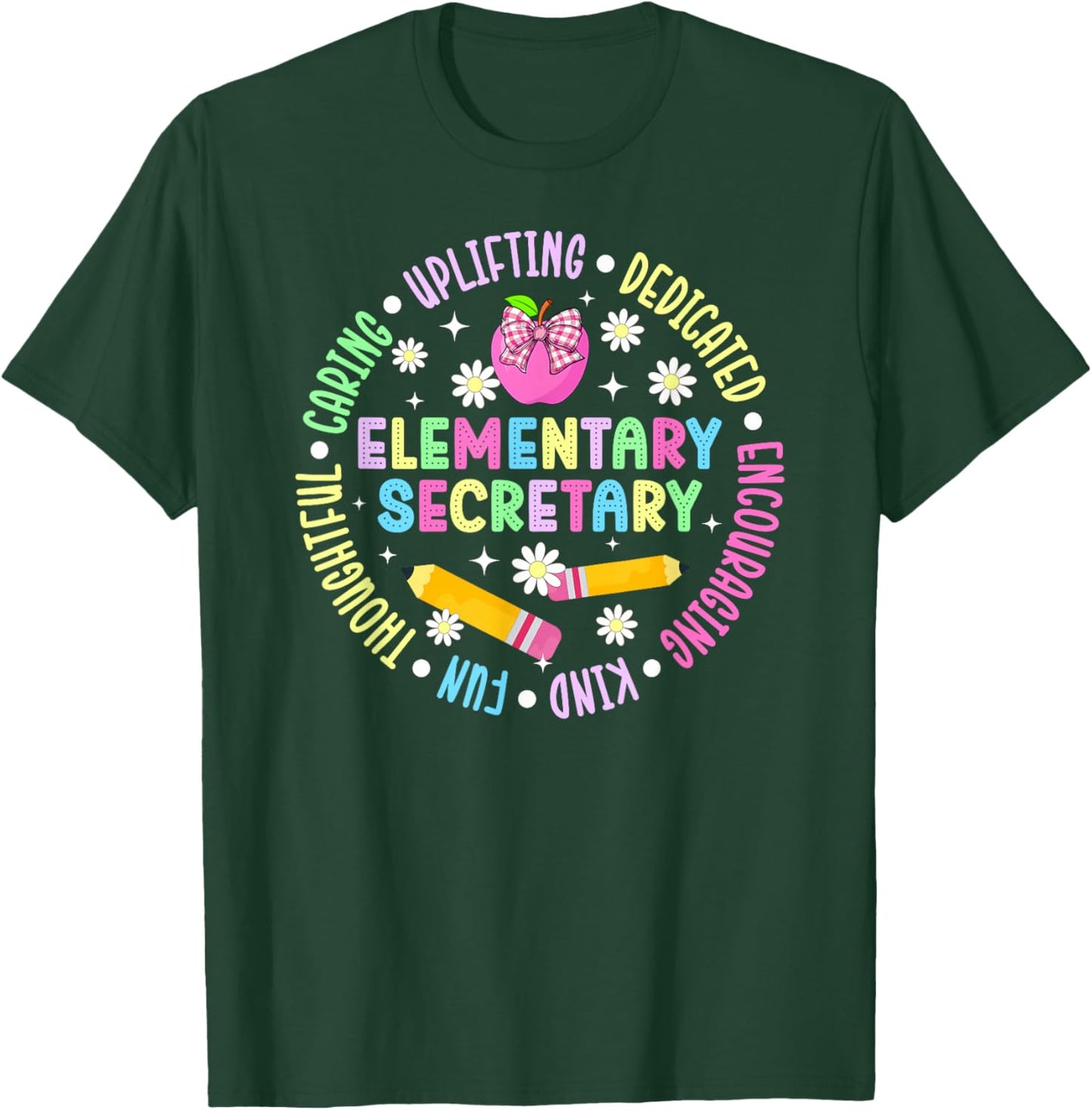 Elementary Secretary Appreciation Elementary Secretaries T-Shirt - T-Shirt | Forest