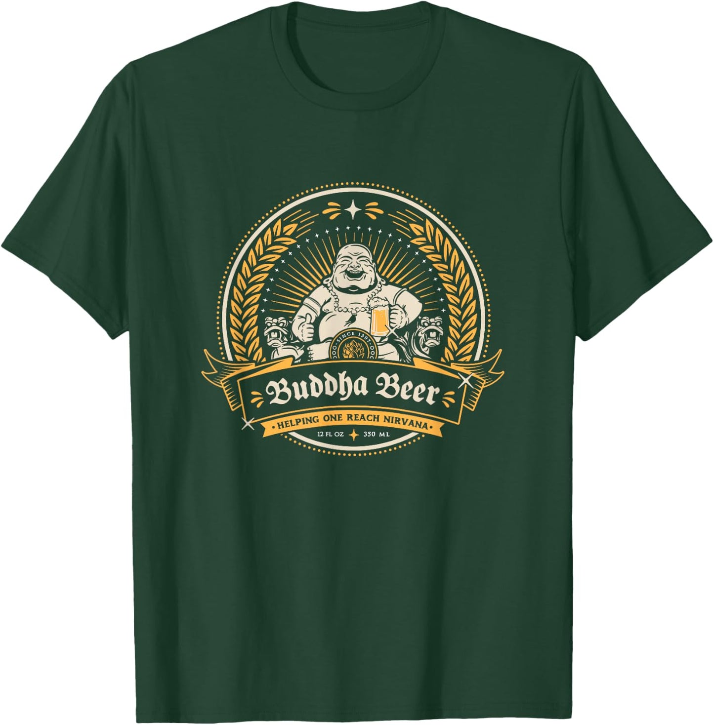 Buddha Beer Label T-Shirt - T-Shirt | Forest