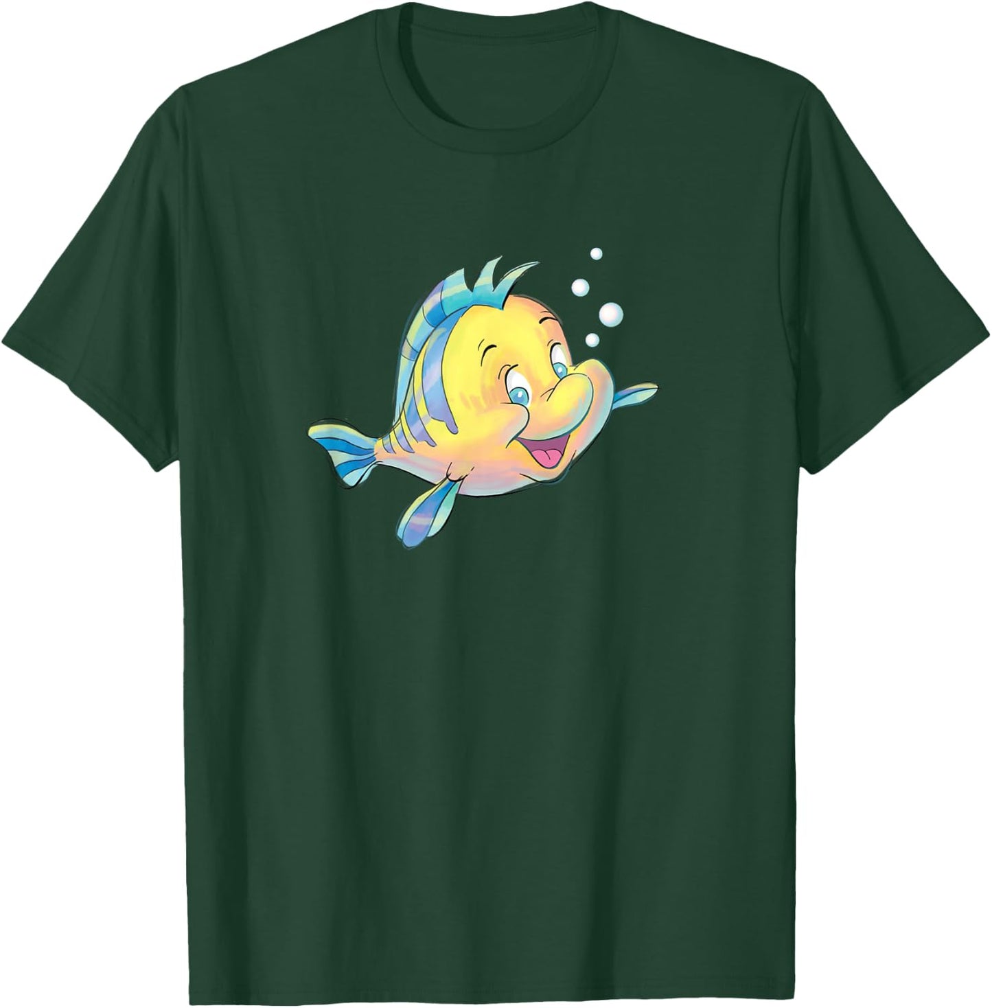 Disney The Little Mermaid Flounder Bubbles Small T-Shirt - T-Shirt | Forest