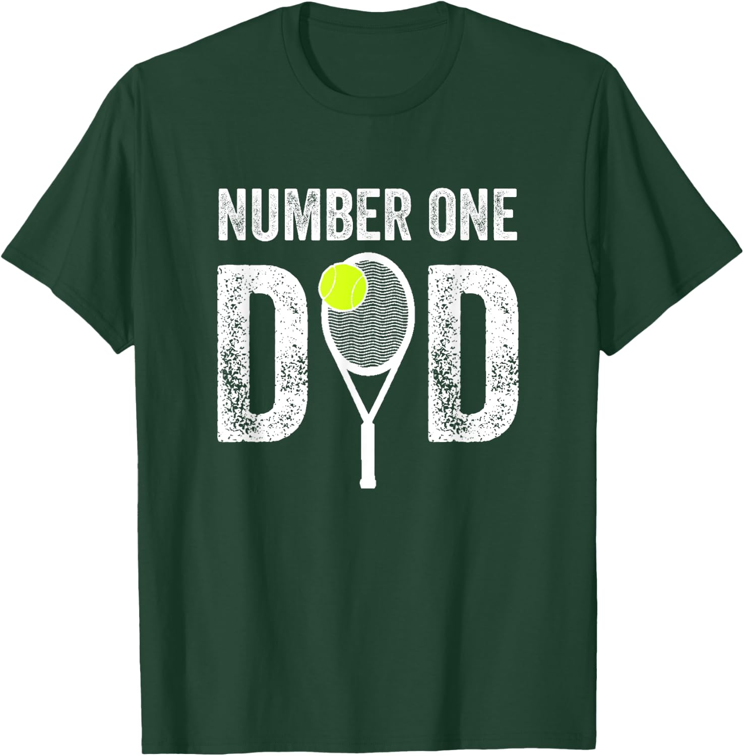 Tennis Dad Number One Daddy with Tennis Sayings Fathers Day T-Shirt - T-Shirt | Forest