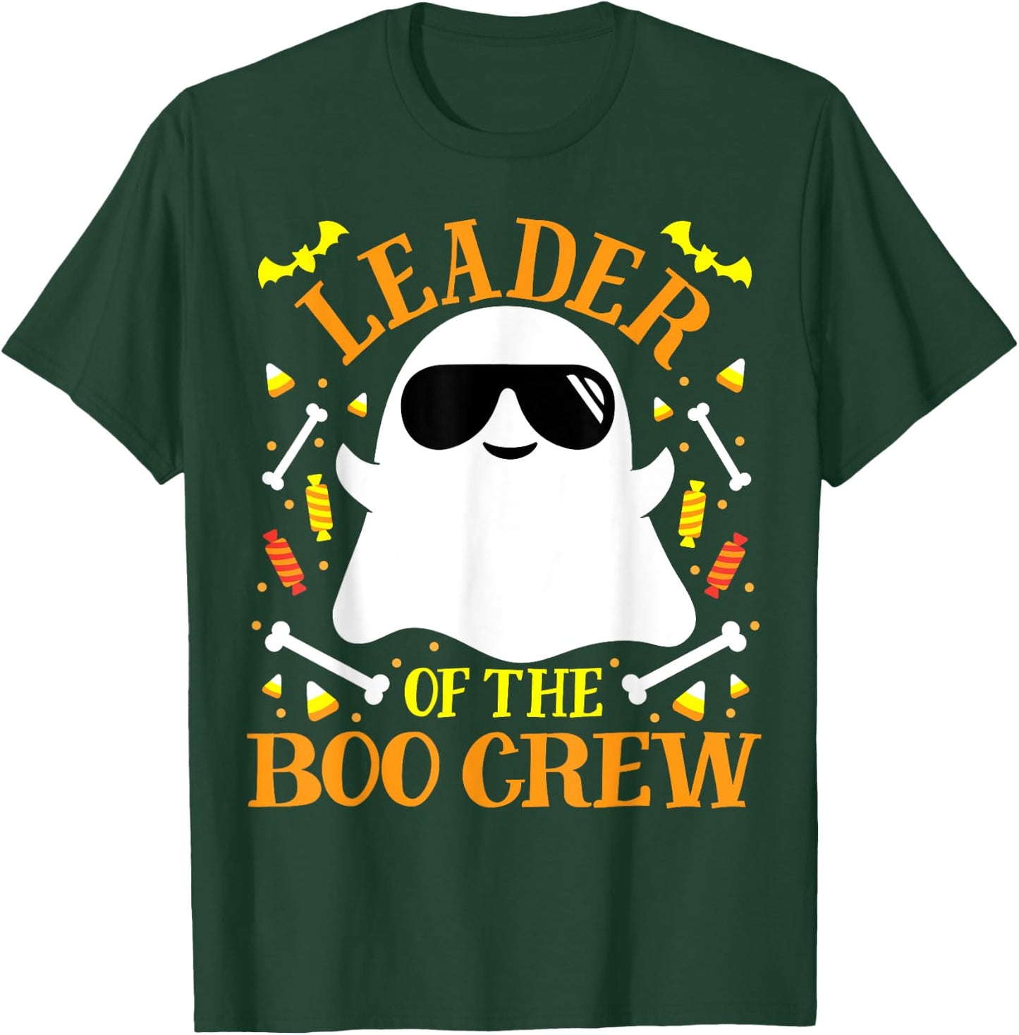 Leader Boo Crew Ghost Matching Funny Set Boy Girl Halloween T-Shirt - T-Shirt | Forest