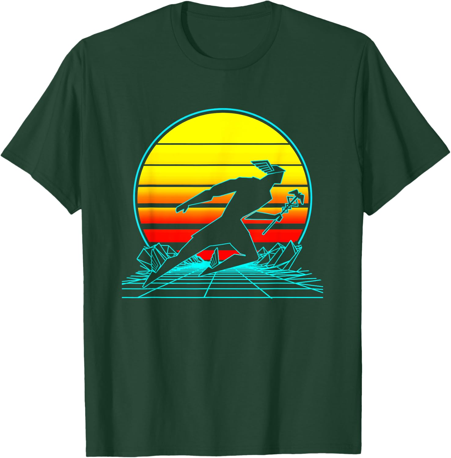 Vintage Hermes God Retro Hermes God Black Small Classic Fit Short Sleeve -Adults T-Shirt - T-Shirt | Forest