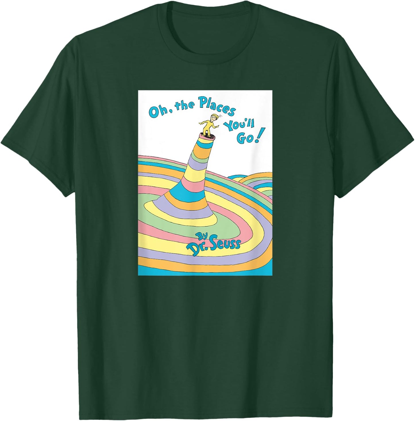 Dr. Seuss Oh the Places You'll Go Book Cover T-Shirt - T-Shirt | Forest