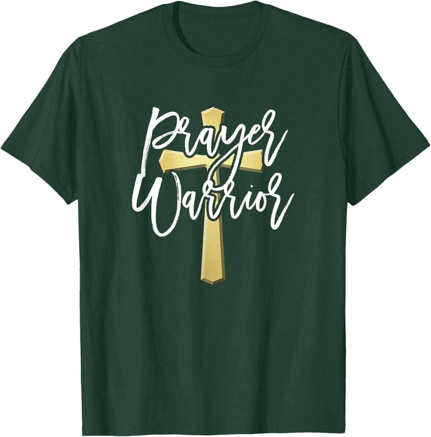 Prayer Warrior Catholic Christian Gifts T-Shirt - T-Shirt | Forest