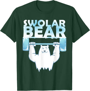 Funny Polar Bear Swolar Bear Lifting T-Shirt - T-Shirt | Forest