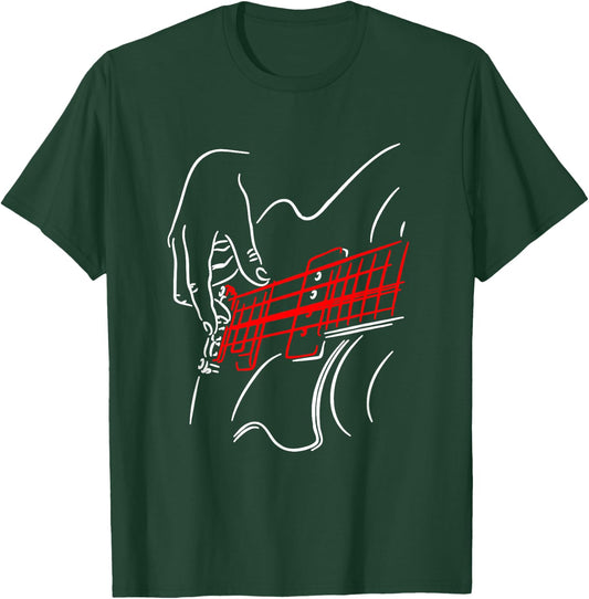Acoustic Guitar Guitarist Bass Player Musician Gift T-Shirt - T-Shirt | Forest