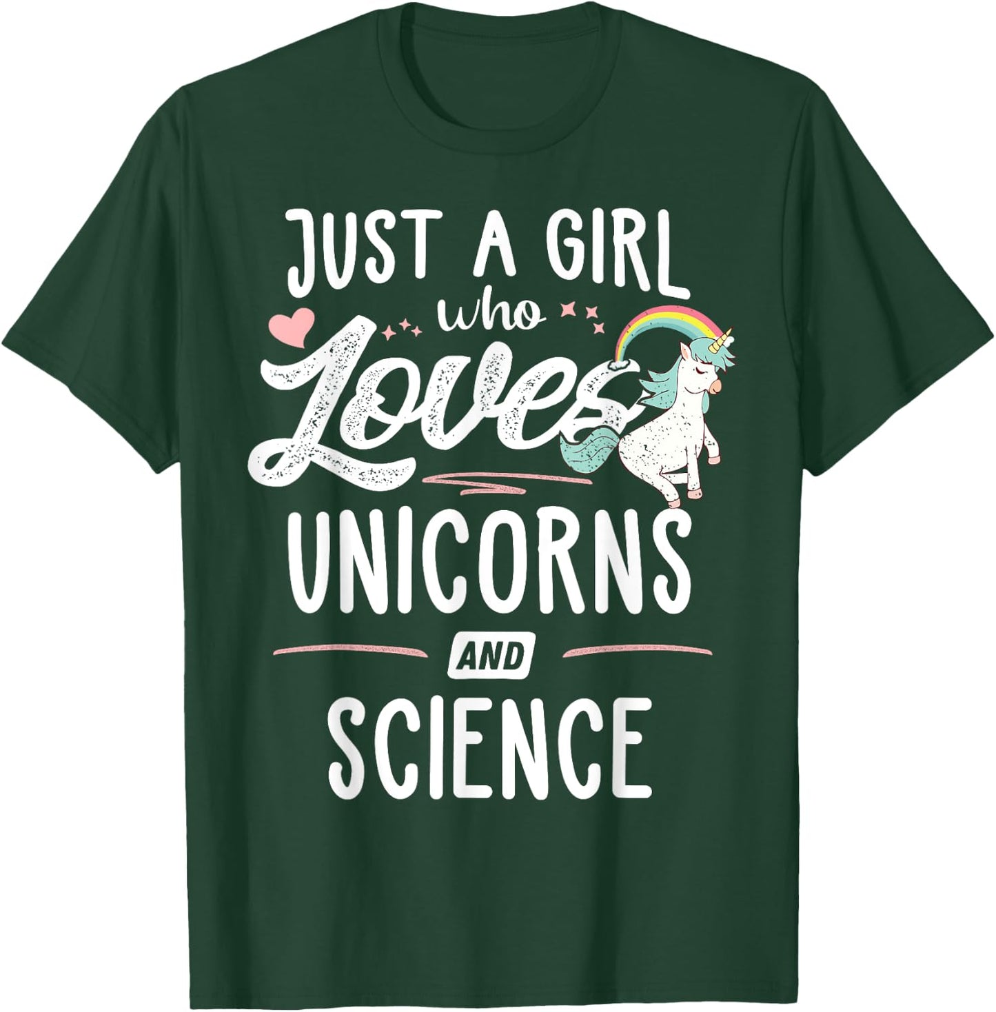 Just A Girl Who Loves Unicorns And Science Gift Women T-Shirt - T-Shirt | Forest