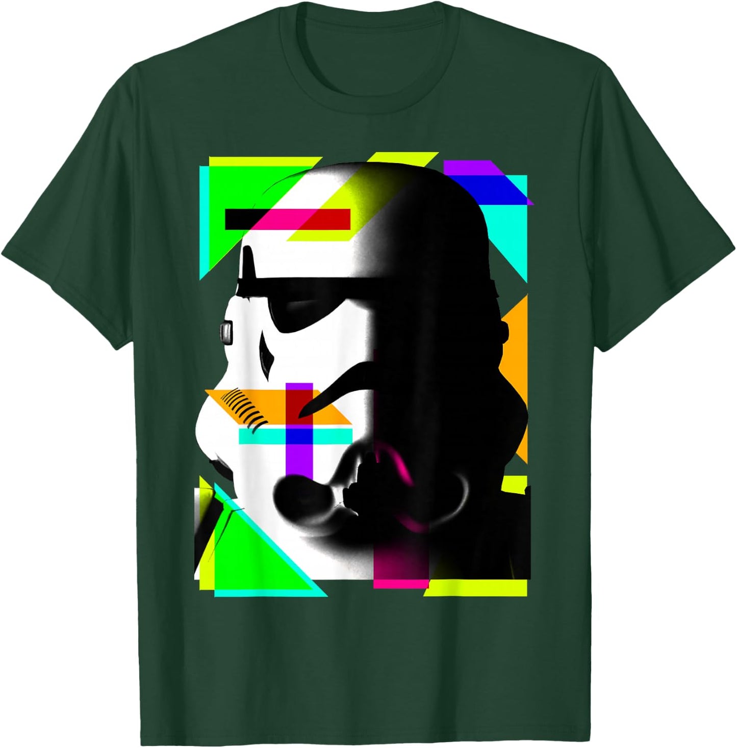 Star Wars Stormtrooper Geometric Neon Shapes T-Shirt - T-Shirt | Forest