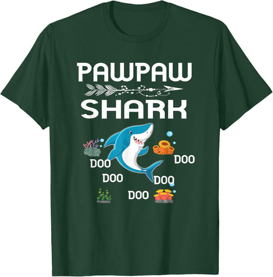Pawpaw Shark Shirt Fathers Day Gift For Pawpaw T-Shirt - T-Shirt | Forest