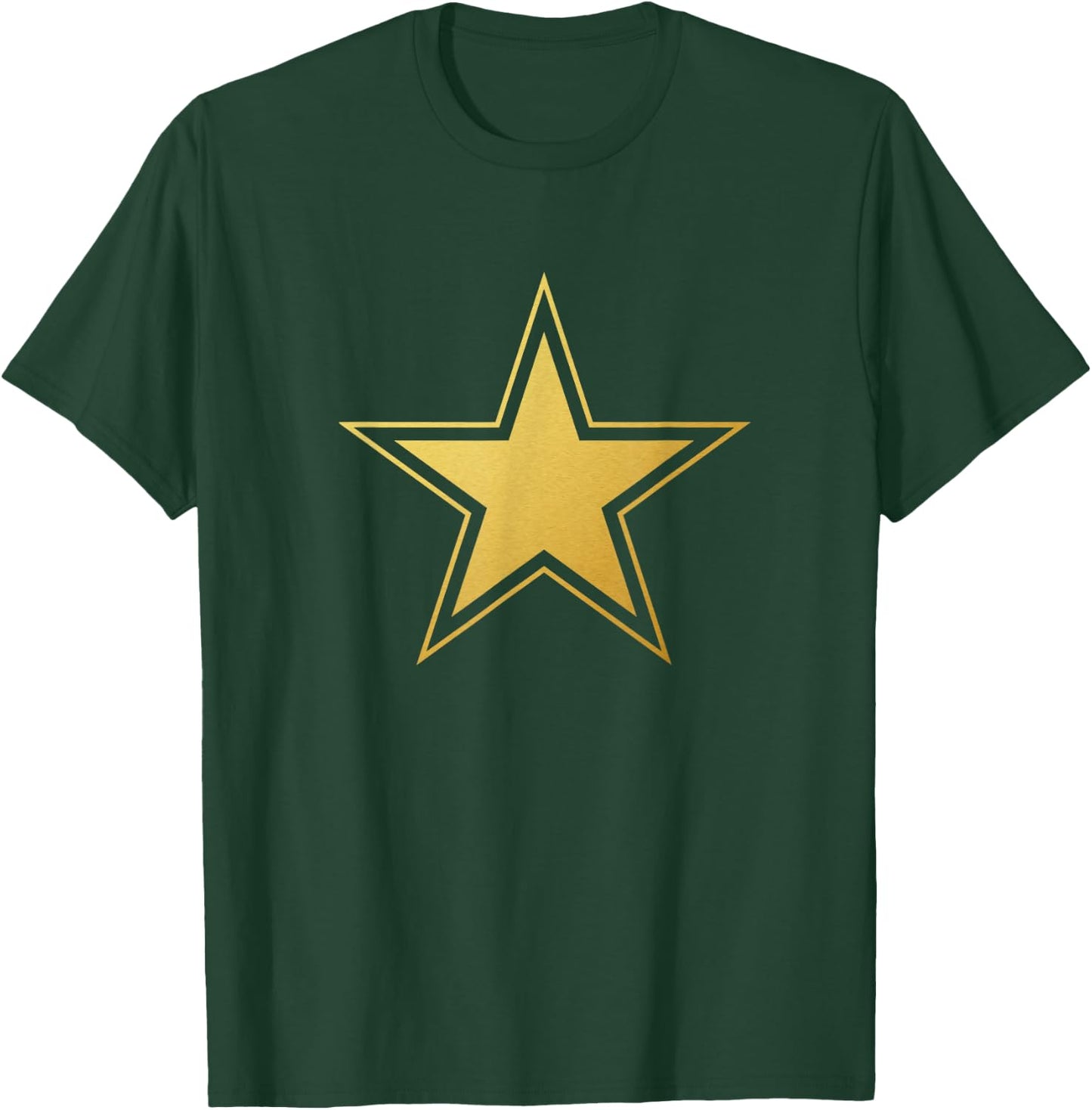 CUTE Black With Gold Stars T-Shirt - T-Shirt | Forest