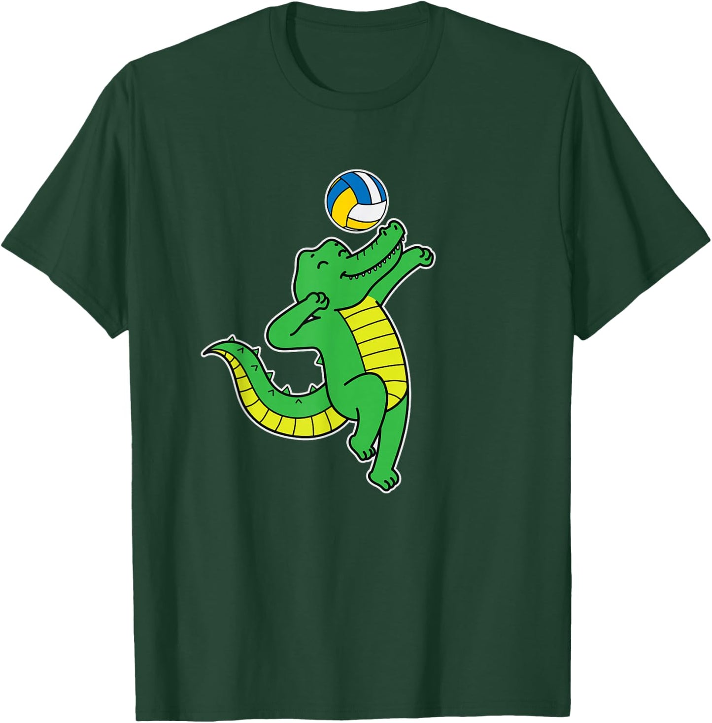 Crocodile plays Volleyball T-Shirt - T-Shirt | Forest