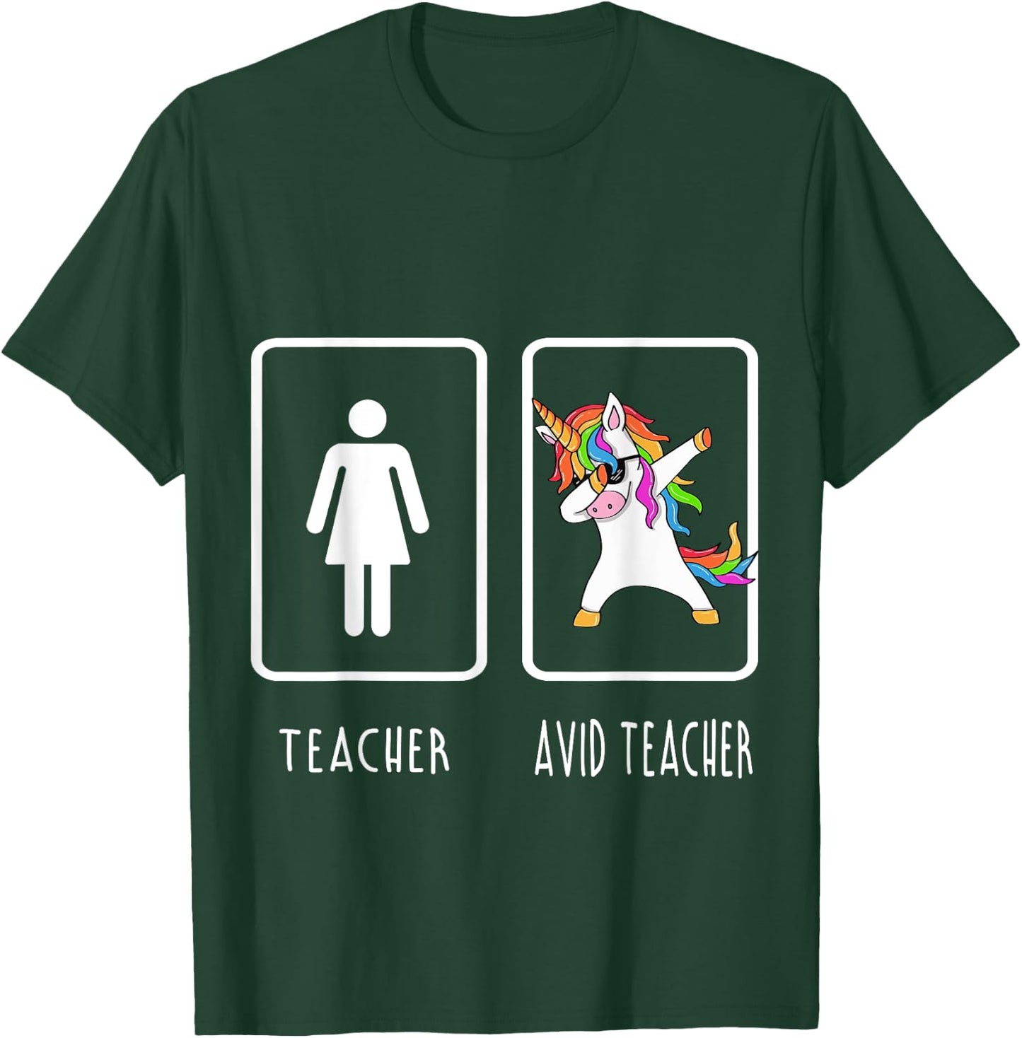 AVID Teacher Unicorn Shirt Men Women Girls Kids T-Shirt - T-Shirt | Forest