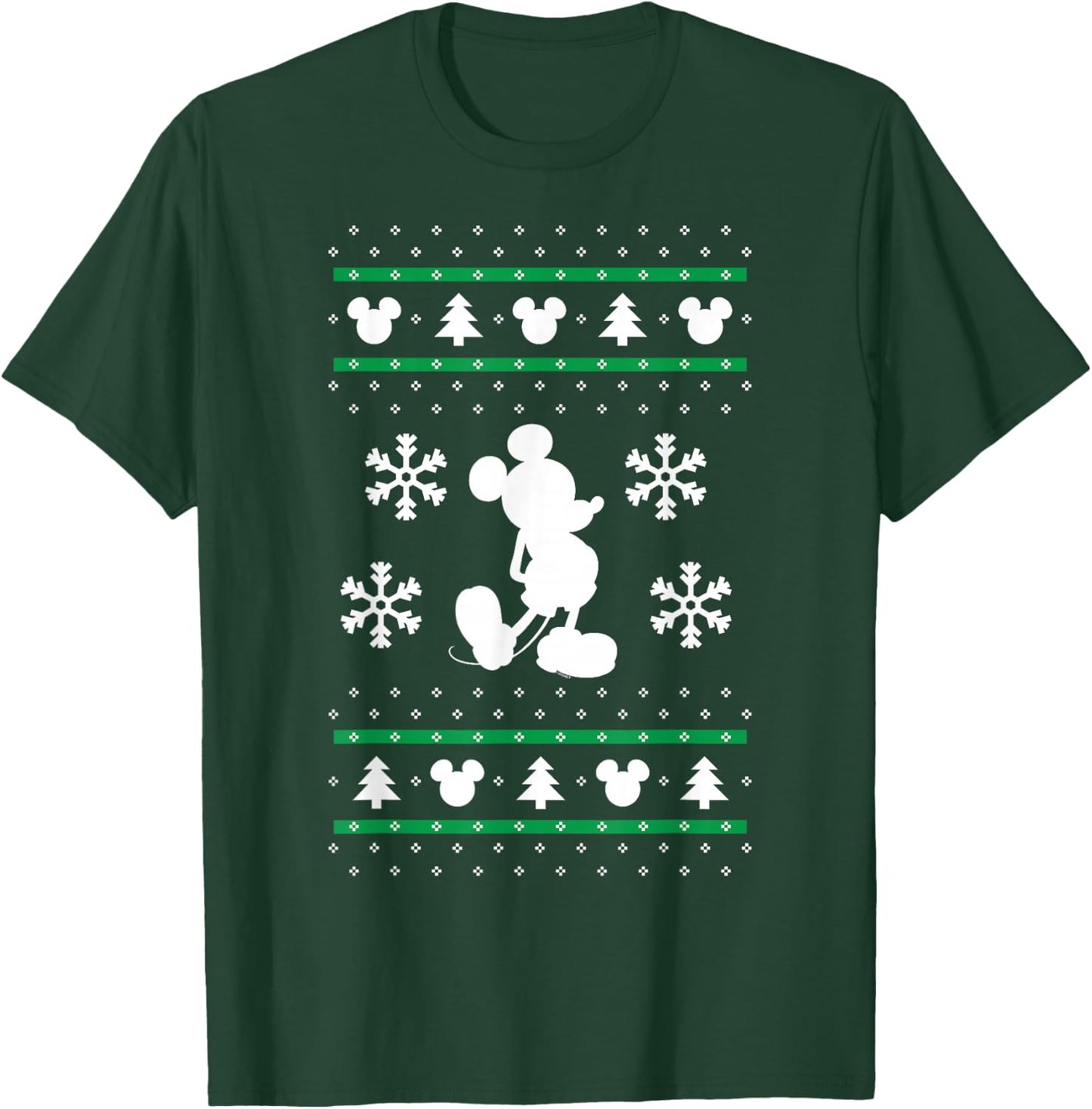 Disney - Mickey Mouse Holiday Sweater Print T-Shirt - T-Shirt | Forest