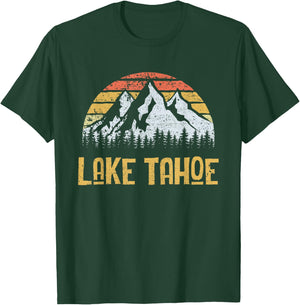 Vintage Retro Lake Tahoe California Nevada T Shirt T-Shirt - T-Shirt | Forest