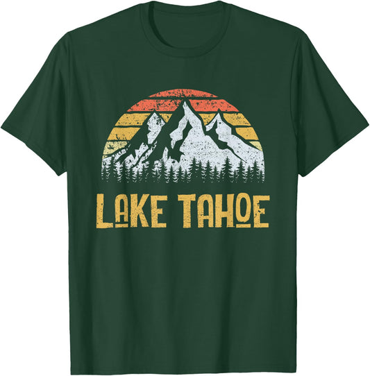 Vintage Retro Lake Tahoe California Nevada T Shirt T-Shirt - T-Shirt | Forest
