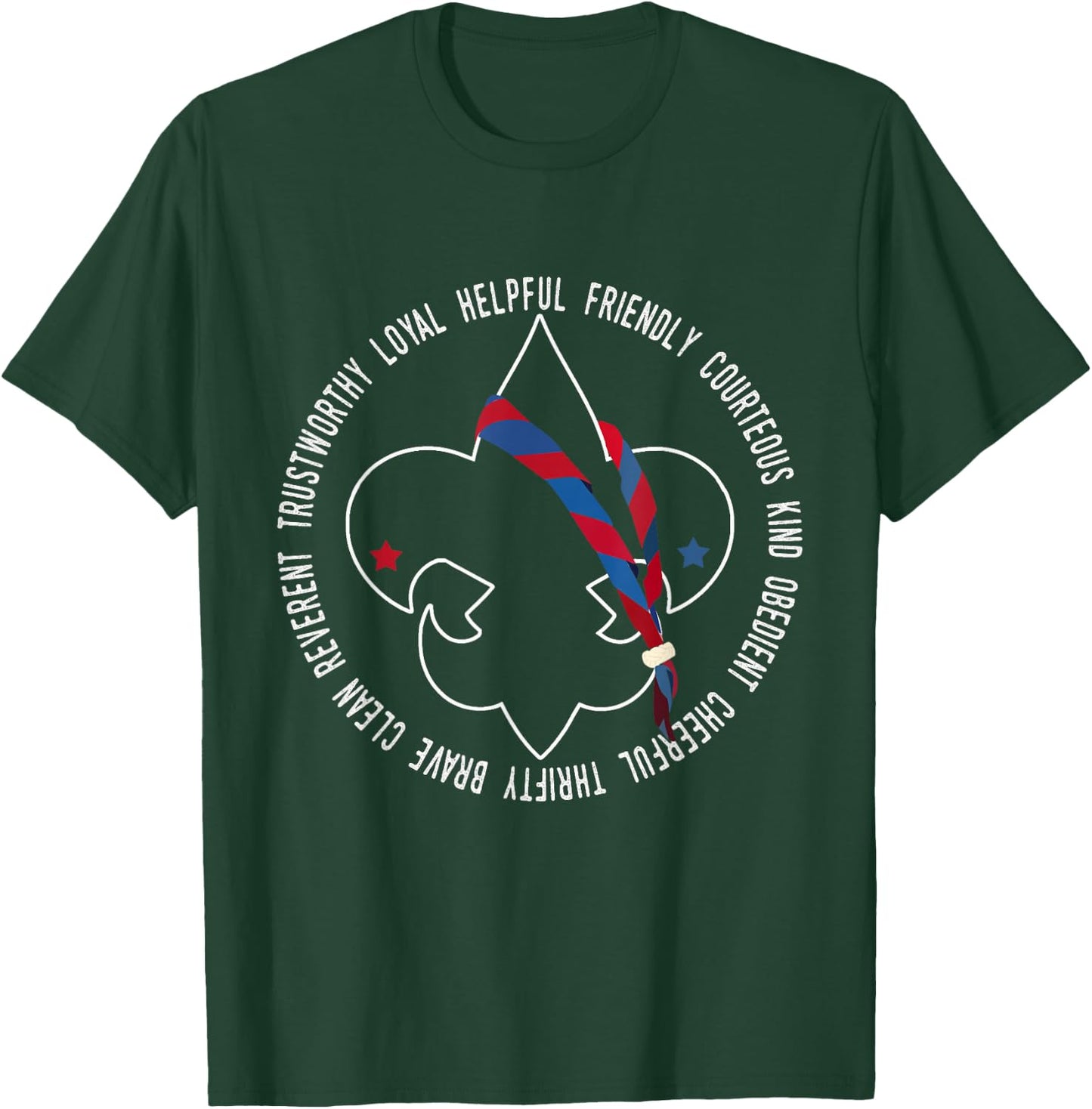 US America Flag Scouting Law for kids T-Shirt - T-Shirt | Forest
