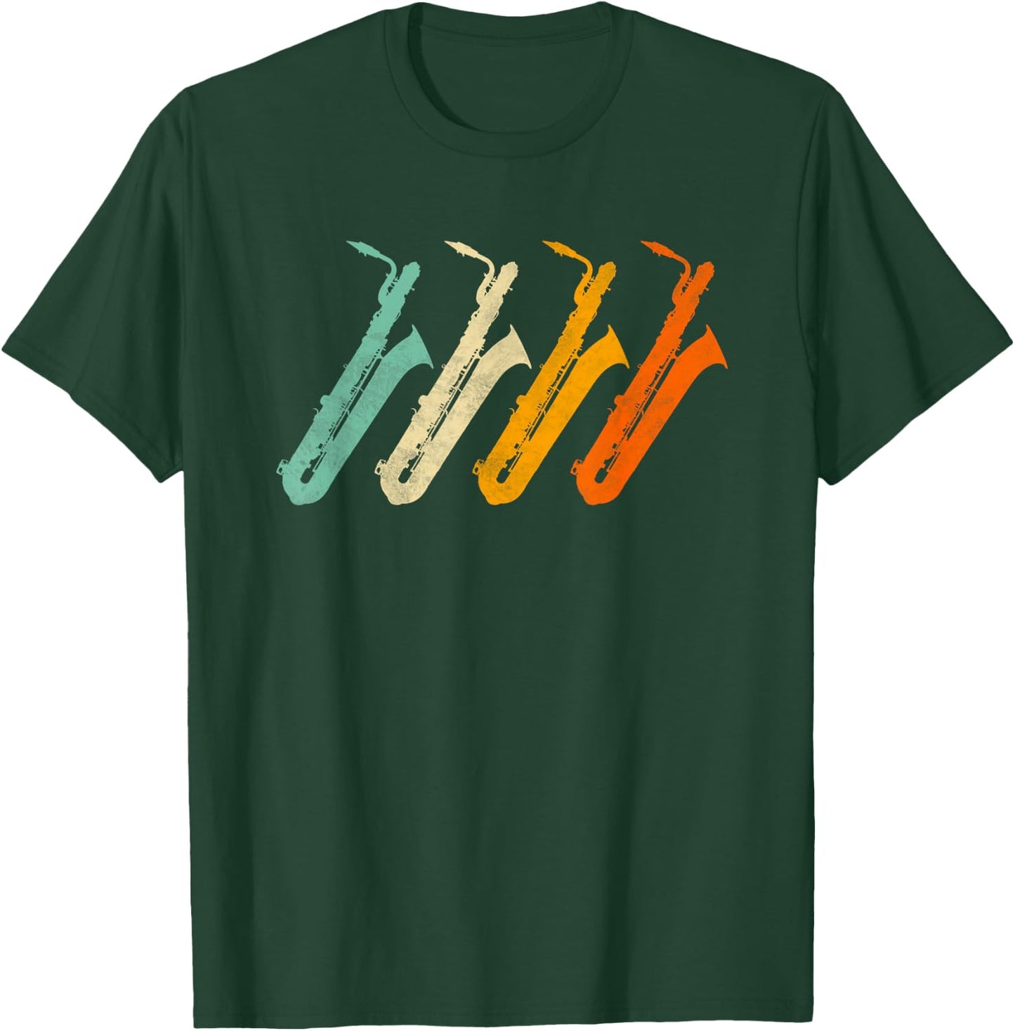 Retro Baritone Saxophone Shirt for Bari Saxophonist T-Shirt - T-Shirt | Forest