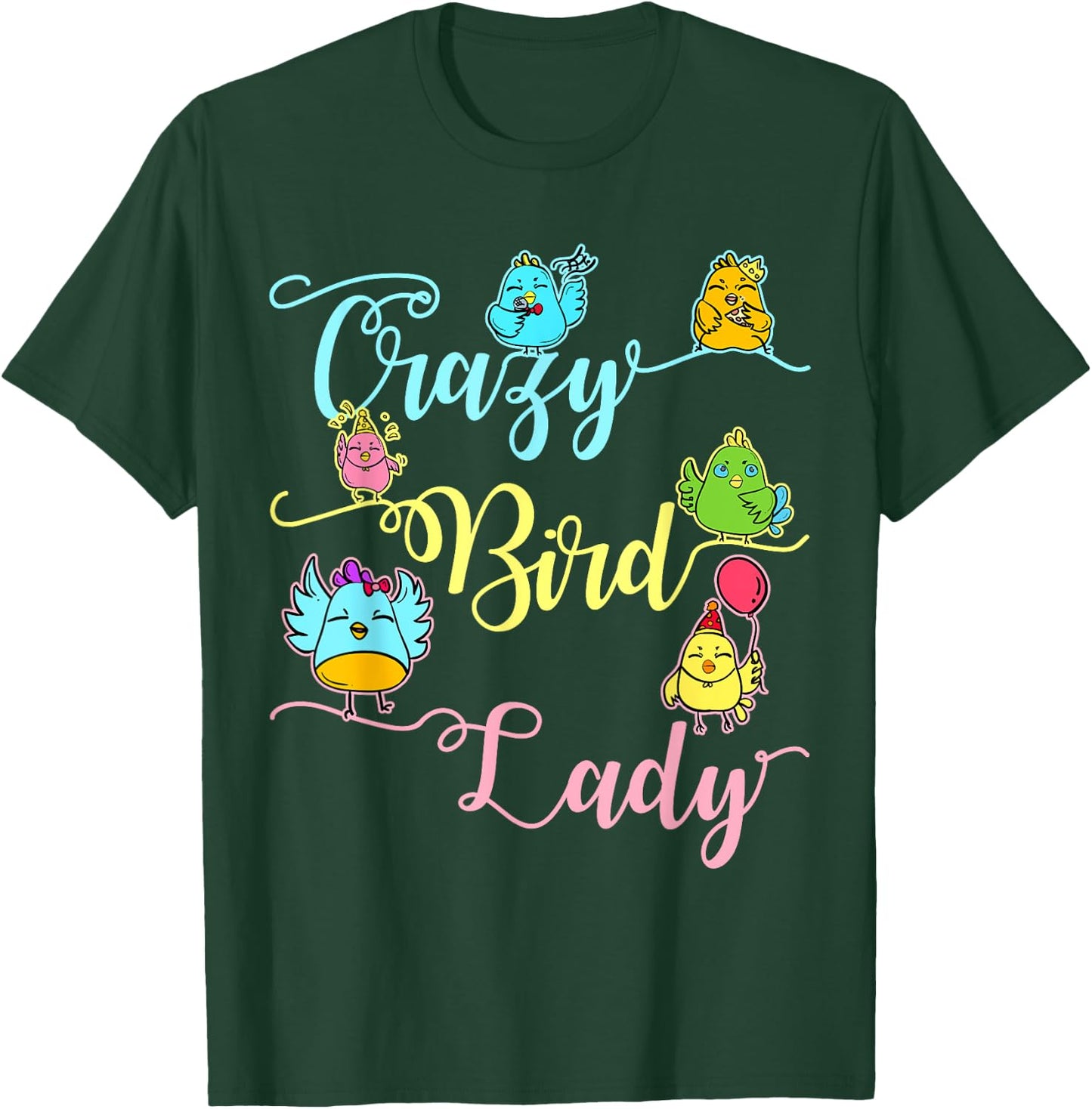 Crazy Bird Lady Gifts Bird Lover Nerd T-Shirt - T-Shirt | Forest