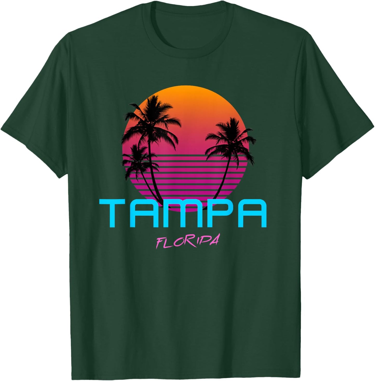 Tampa Florida Retro 80s T-Shirt - T-Shirt | Forest