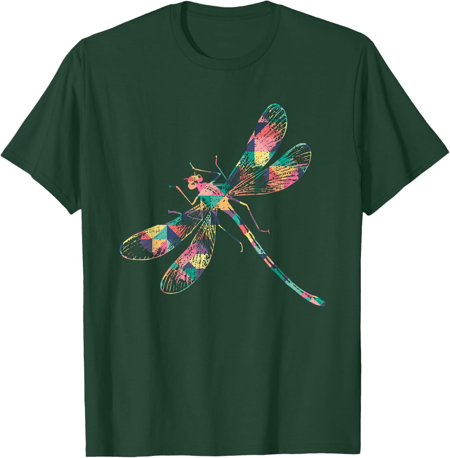 Dragonfly Abstract Color Summer Swarm Nymph Lover Girl Gift T-Shirt - T-Shirt | Forest