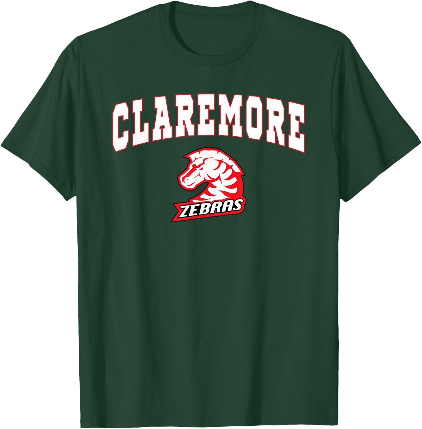 Claremore High School Zebras C2 T-Shirt - T-Shirt | Forest