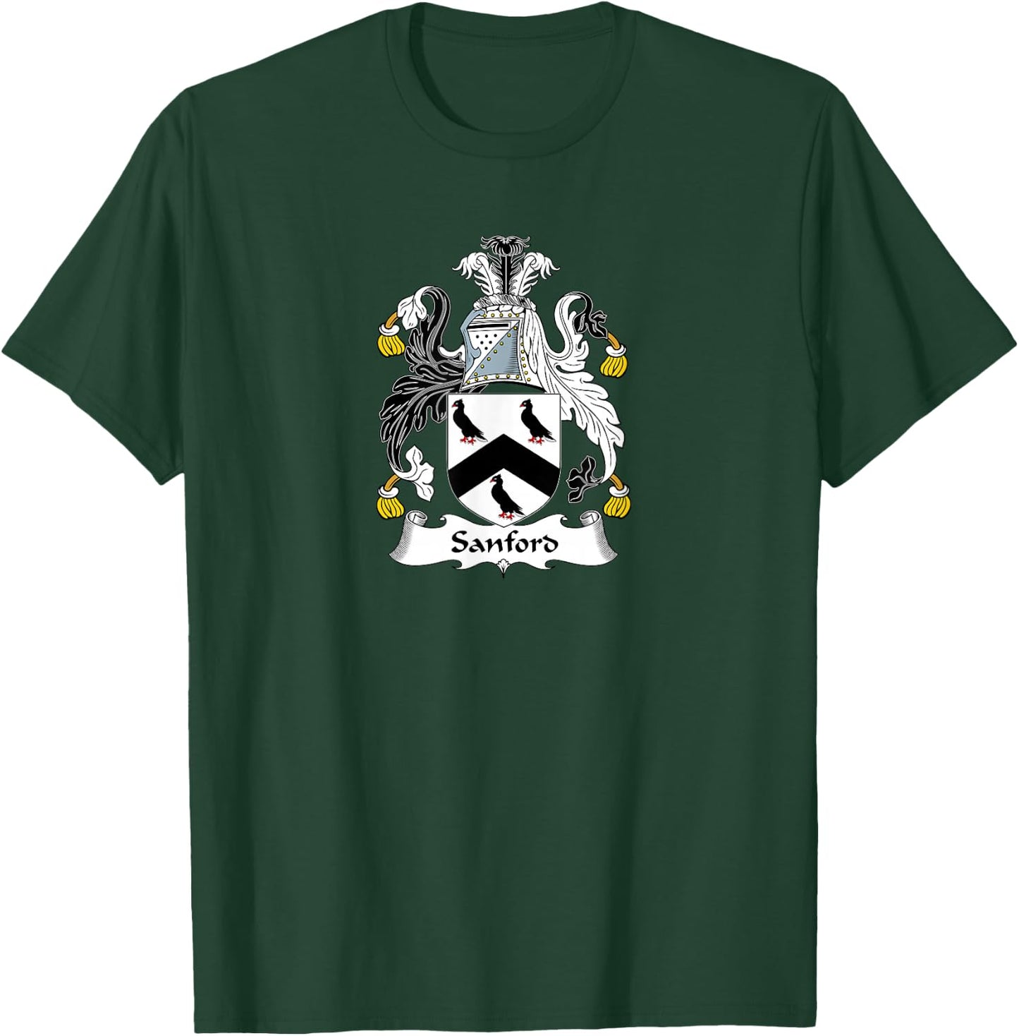 Sanford Coat of Arms - Family Crest T-Shirt - T-Shirt | Forest