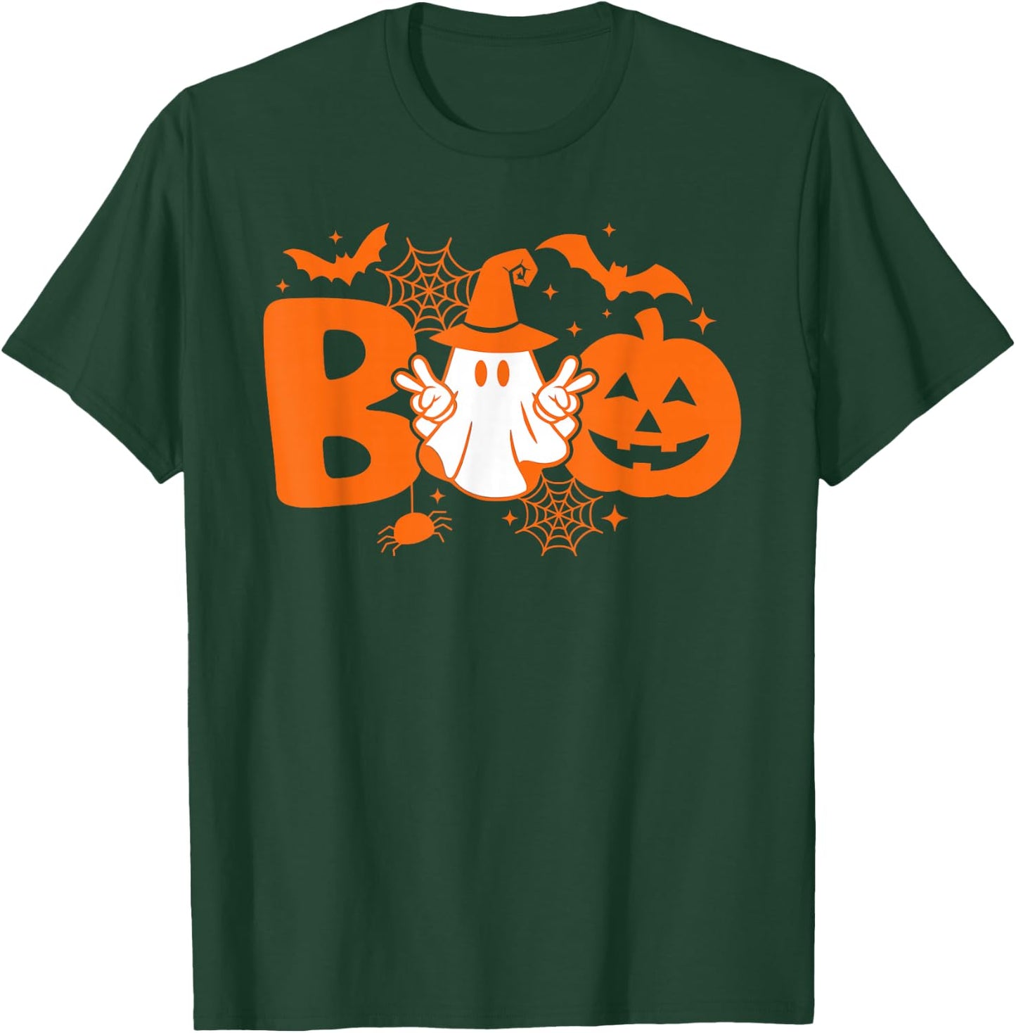 Funny Boo Cute Ghost Retro Halloween Costume T-Shirt - T-Shirt | Forest