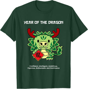 Year of The Dragon Chinese Zodiac Lunar New Year T-Shirt - T-Shirt | Forest