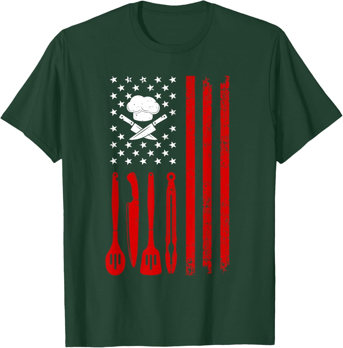 Cool Chef Art Women Restaurant Cook Male Home Chef T-Shirt - T-Shirt | Forest