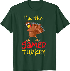 Funny Gamer Turkey Matching Family Group Thanksgiving Party T-Shirt - T-Shirt | Forest
