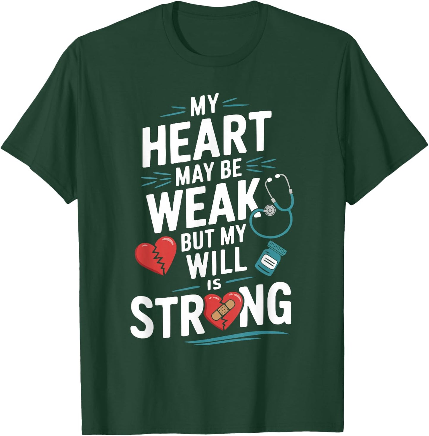 Congestive Heart Failure Chronic Disease CHF Awareness T-Shirt - T-Shirt | Forest