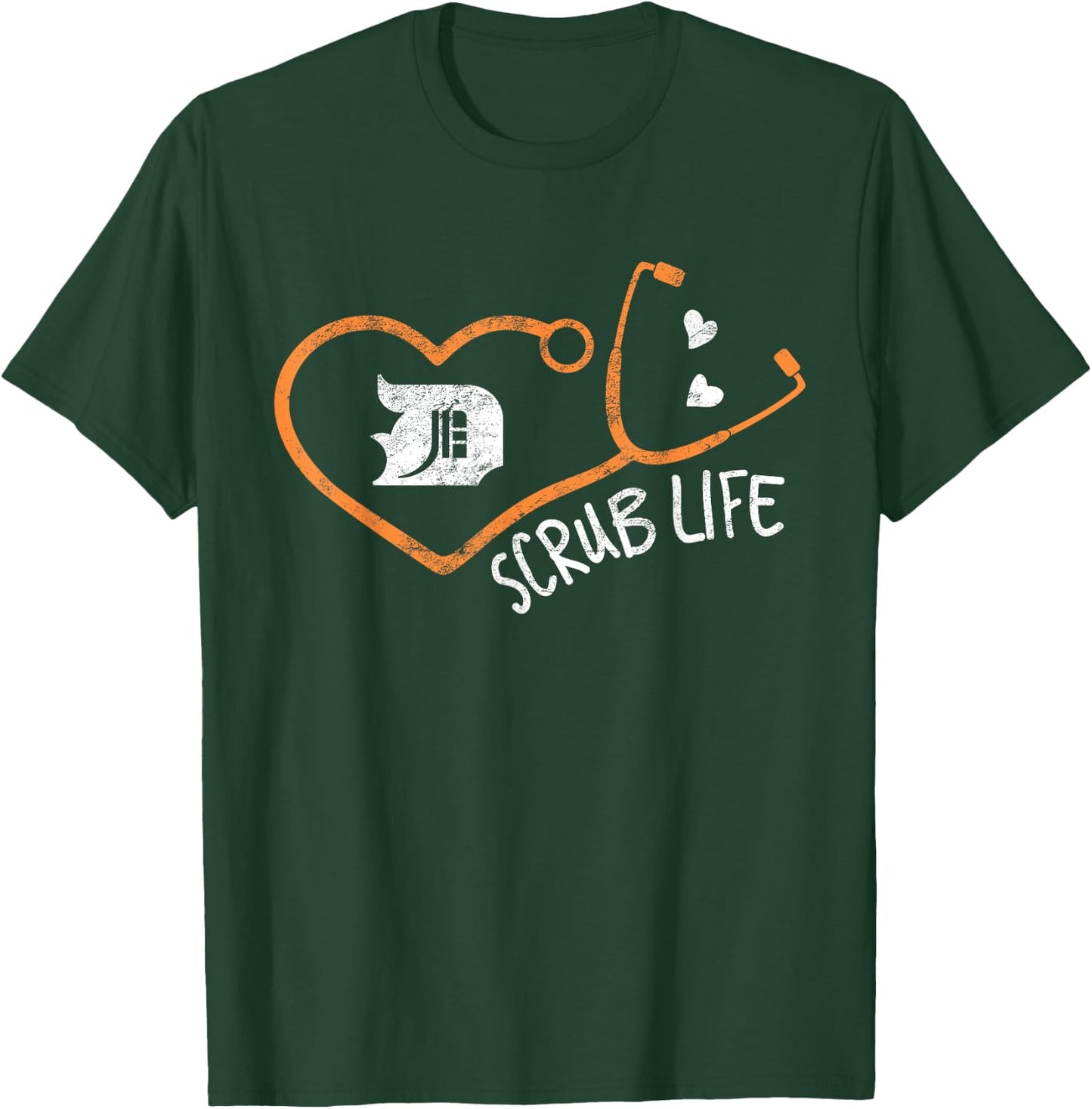 Scrub Life Detroit Michigan Nurse Medical Professional Gift T-Shirt - T-Shirt | Forest
