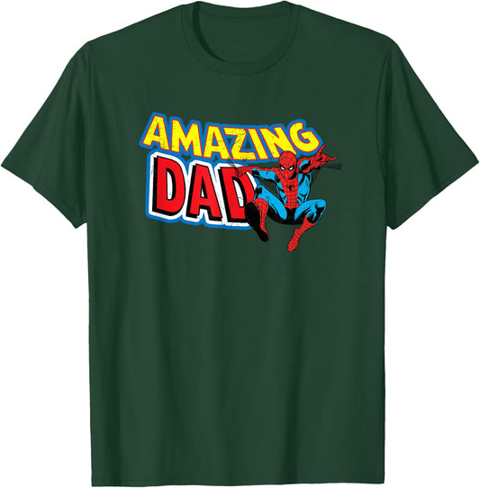 Marvel Spider-Man Amazing Dad Comic Book Father's Day T-Shirt - T-Shirt | Forest