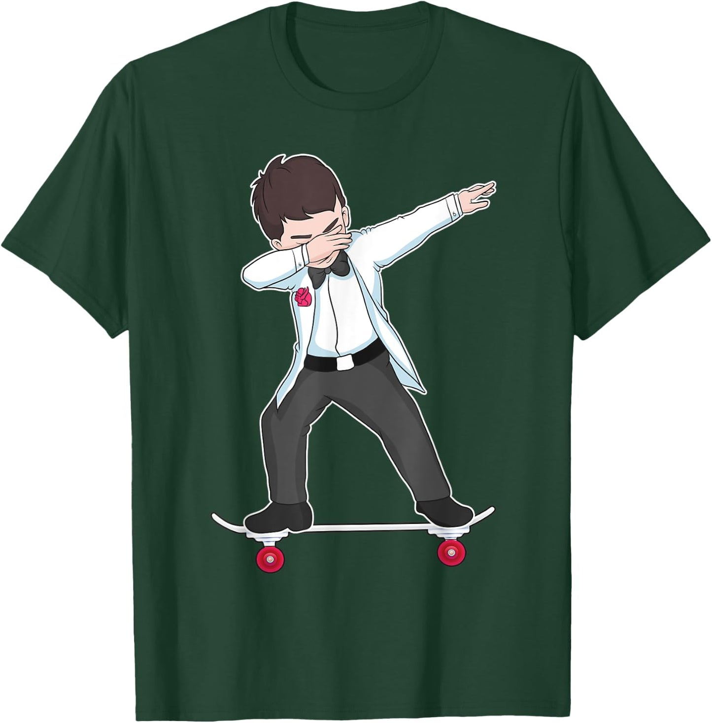 Skateboarding Wedding Groom on Skateboard Gift Skater T-Shirt - T-Shirt | Forest