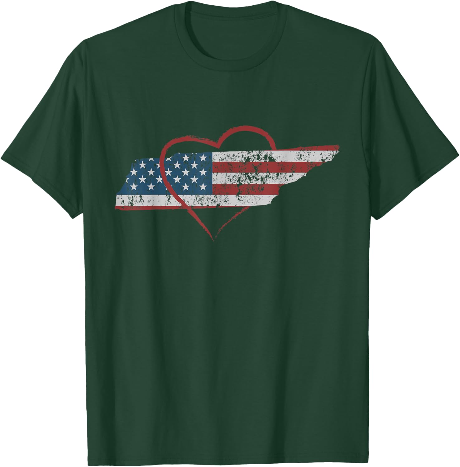 I Love Tennessee TN State Pride Heart Gift T Shirt T-Shirt - T-Shirt | Forest