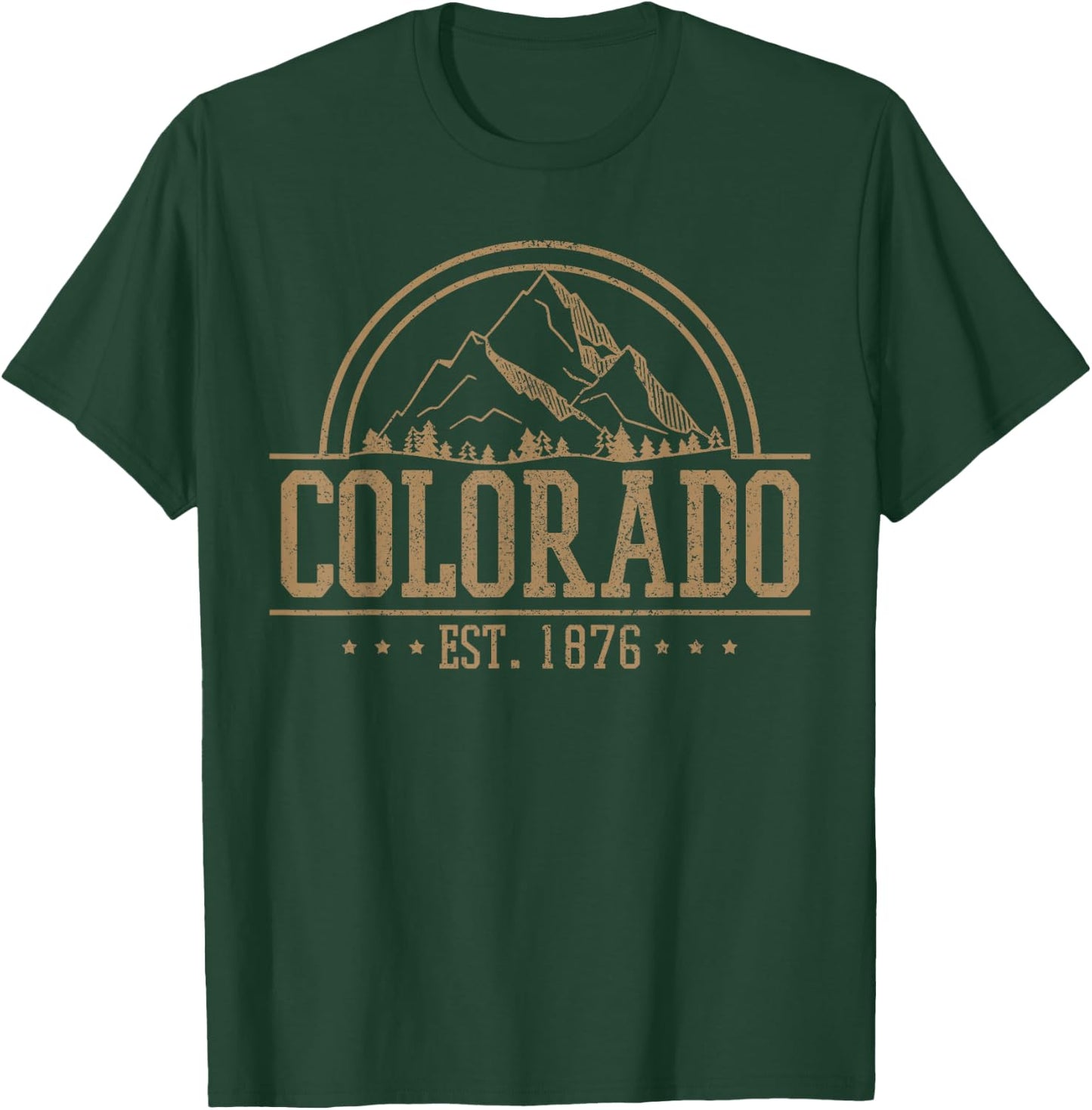 Colorado - Rocky Mountains Est. 1876 Hiking Outdoor Gift T-Shirt - T-Shirt | Forest