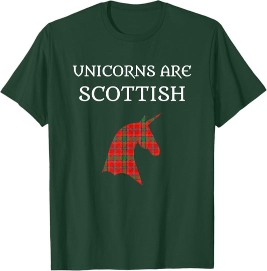Unicorns Are Scottish Tartan Day Shirt T-Shirt - T-Shirt | Forest