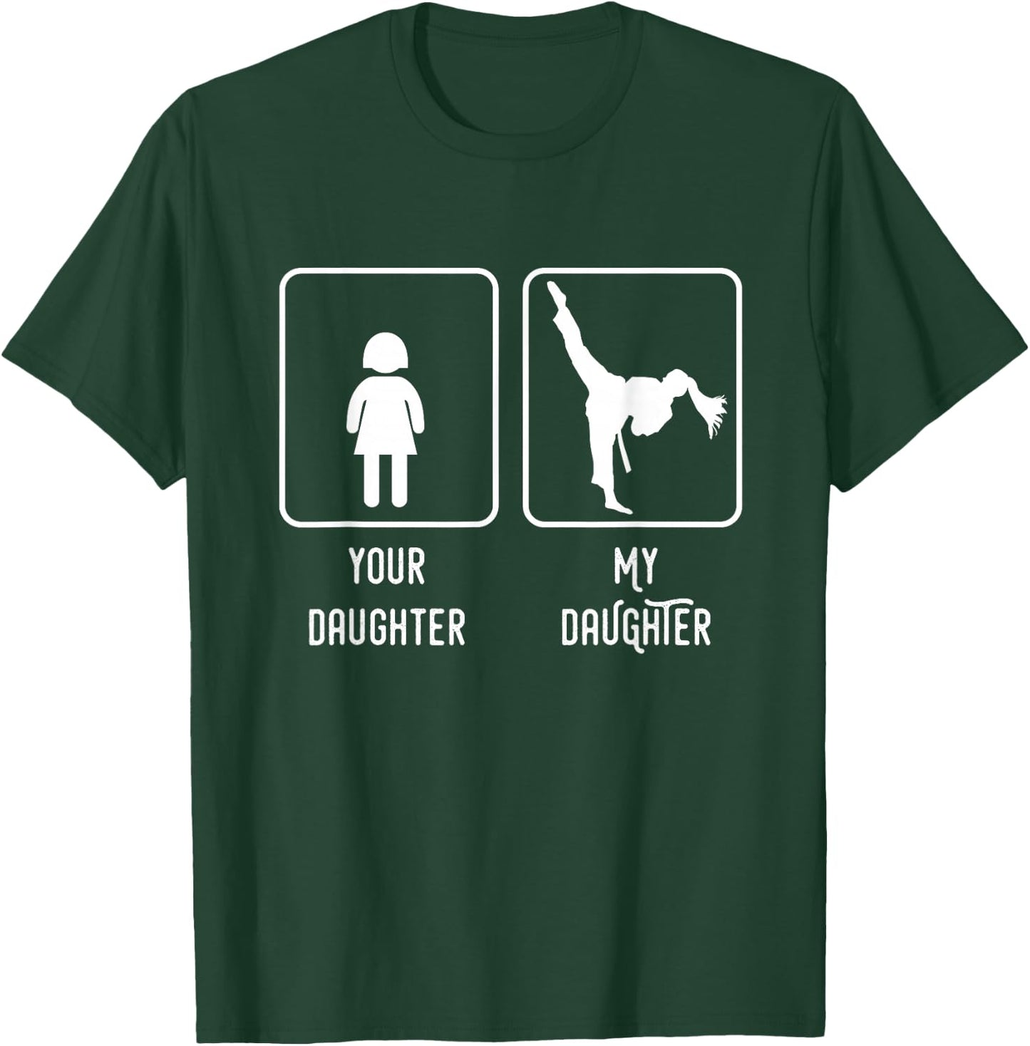 Taekwondo Daughter Martial Arts Girl Mom and Dad T-Shirt - T-Shirt | Forest