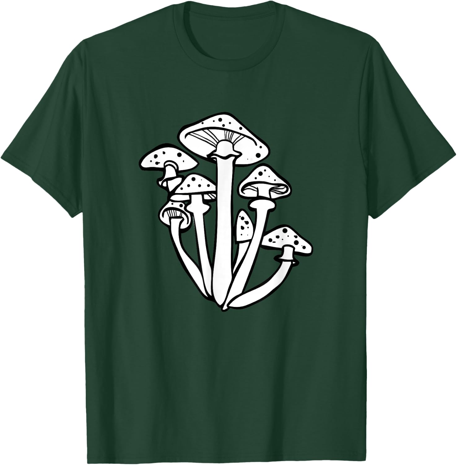 White Mushroom Art Mycologist Gear Mushroom Growers Mycology T-Shirt - T-Shirt | Forest