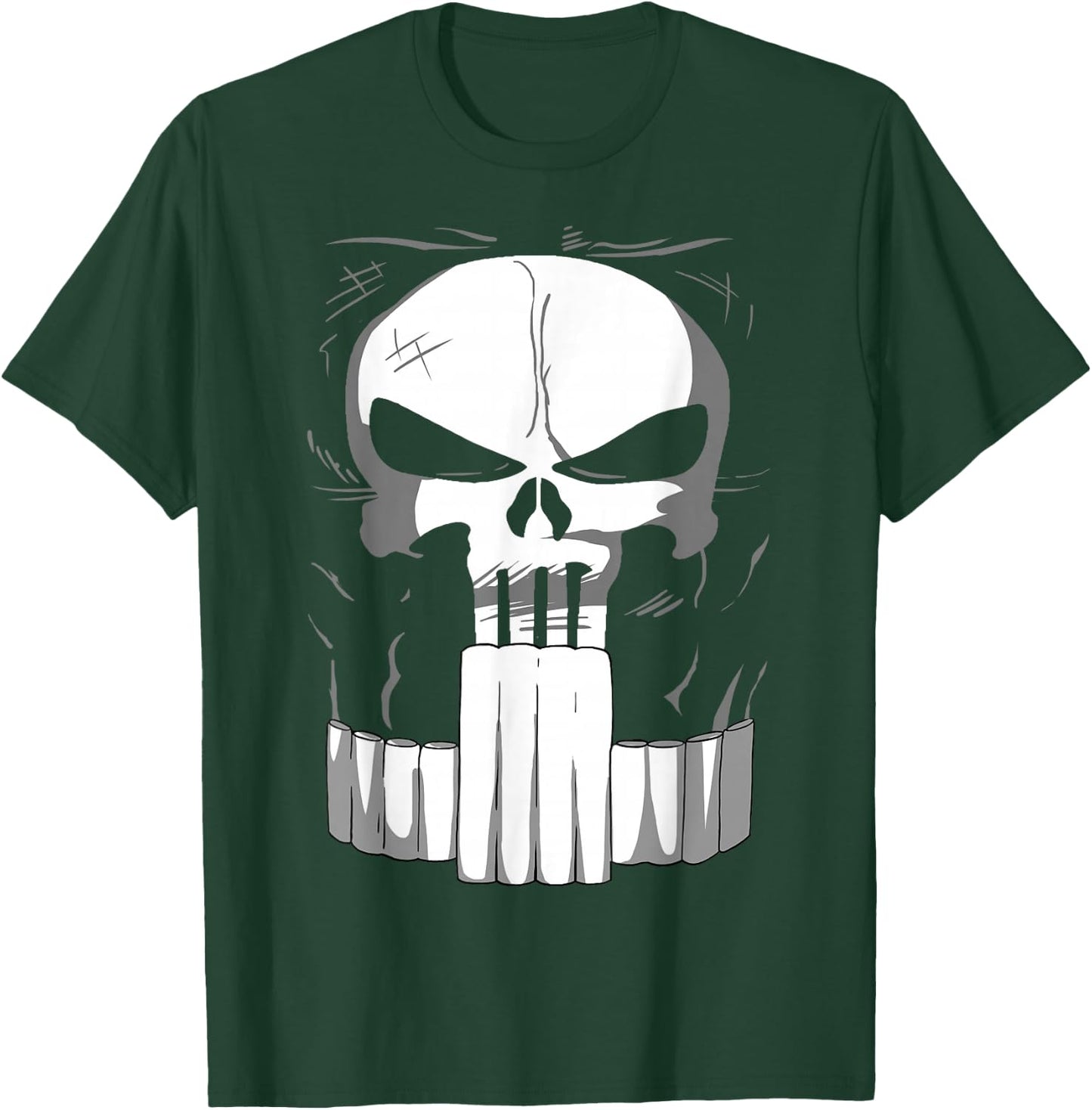 Marvel Punisher Classic Skull Halloween Costume T-Shirt - T-Shirt | Forest
