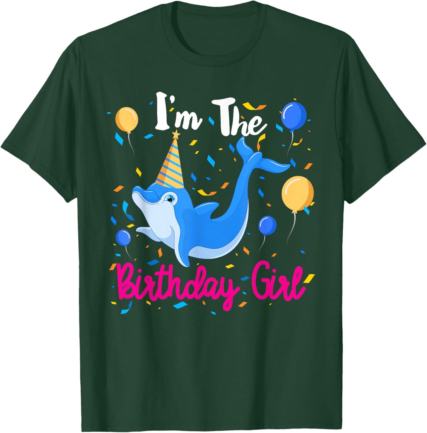 Dolphin Birthday Party Girl Shirt Gift T-Shirt - T-Shirt | Forest