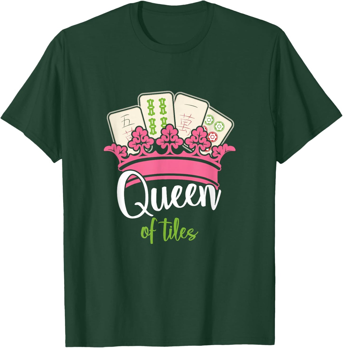 Mahjong Queen Of Tiles Mah Jong T-Shirt - T-Shirt | Forest