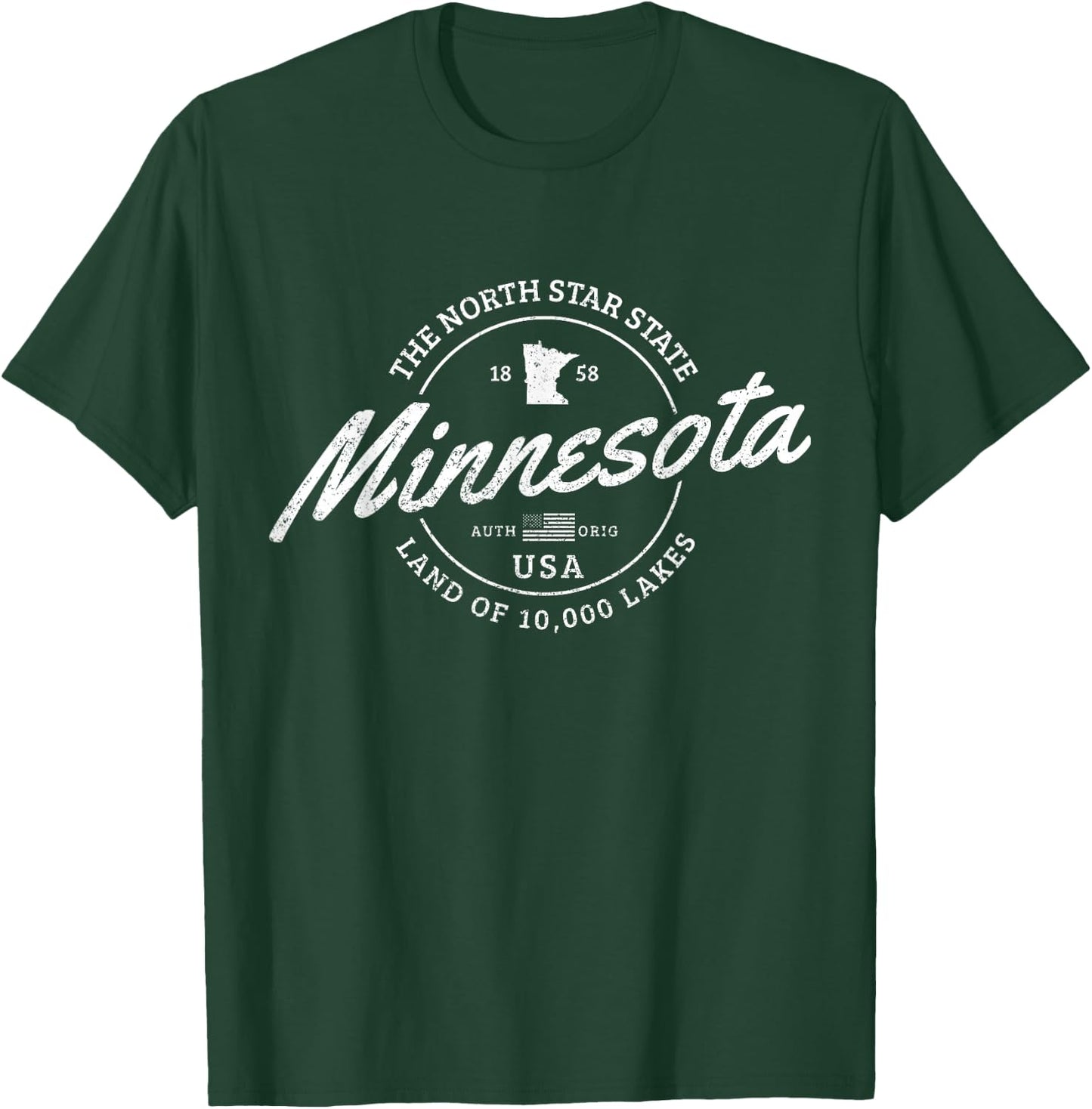 Minnesota North Star State Souvenir 10000 Lakes Gift T-Shirt - T-Shirt | Forest