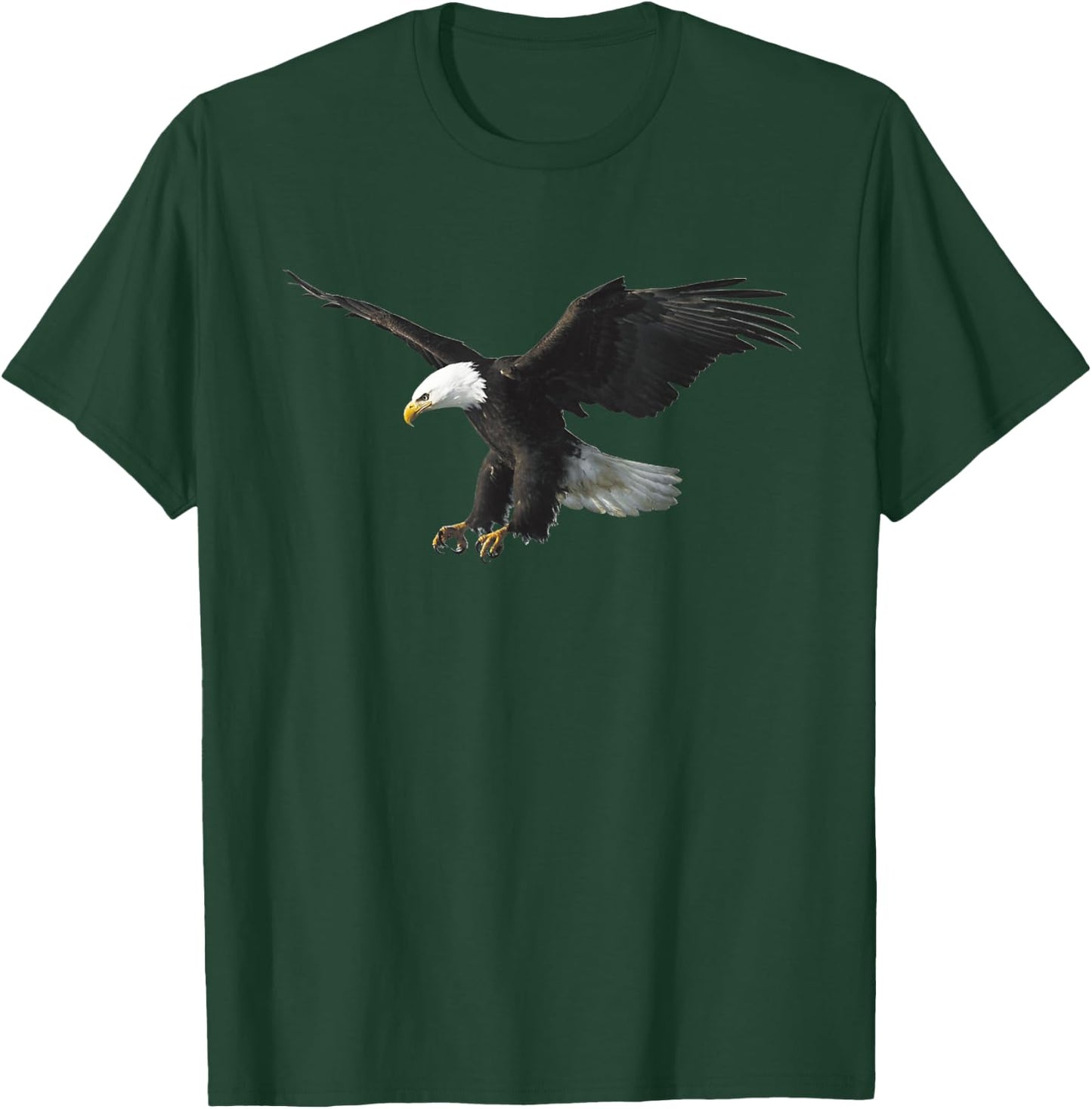 Majestic Flying American Bald Eagle Photo Portrait T-Shirt - T-Shirt | Forest