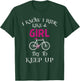Cute Bicycle Bike Shirt Woman Girl Birthday Mothers Day Gift T-Shirt - T-Shirt | Forest