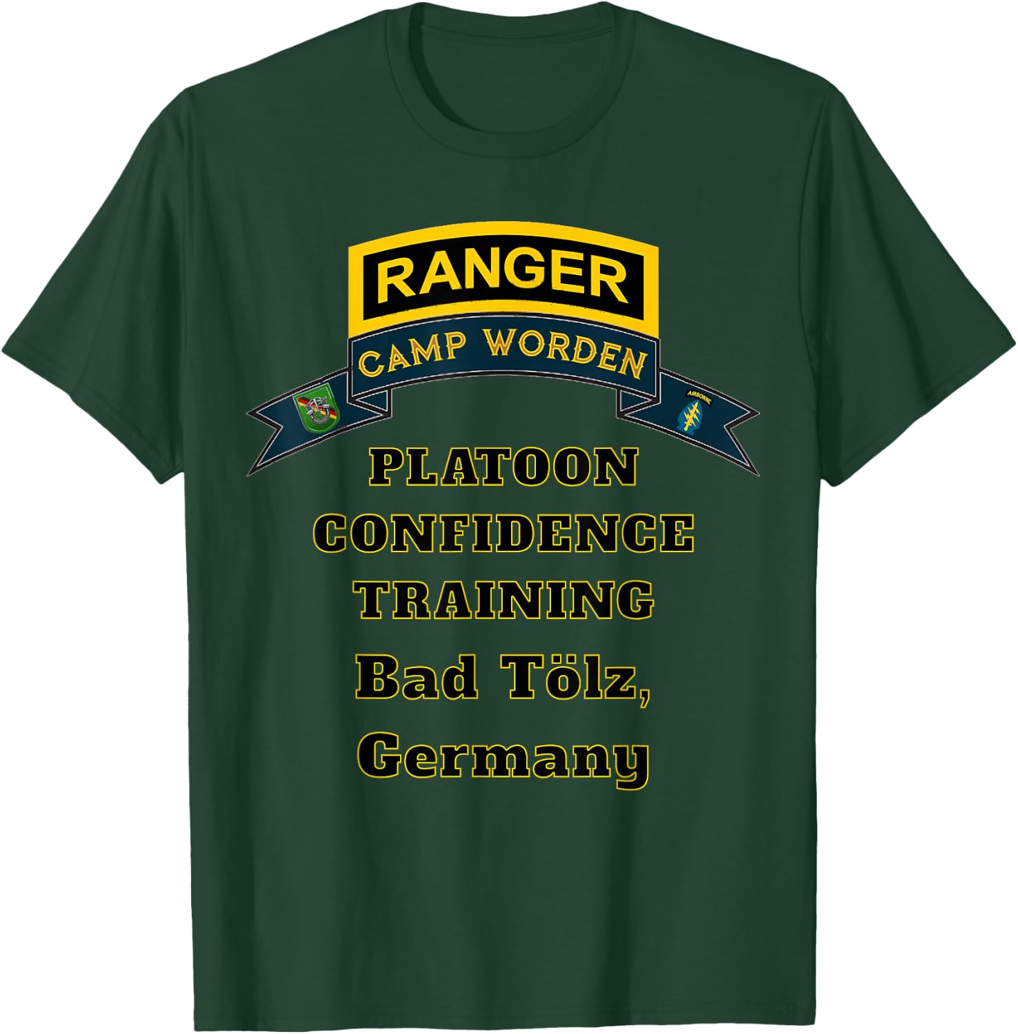 Camp Worden Platoon Confidence Training Dark Color T-Shirt - T-Shirt | Forest