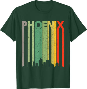 Phoenix Shirt | 80's Vintage Retro Phoenix Skyline T-Shirt - T-Shirt | Forest
