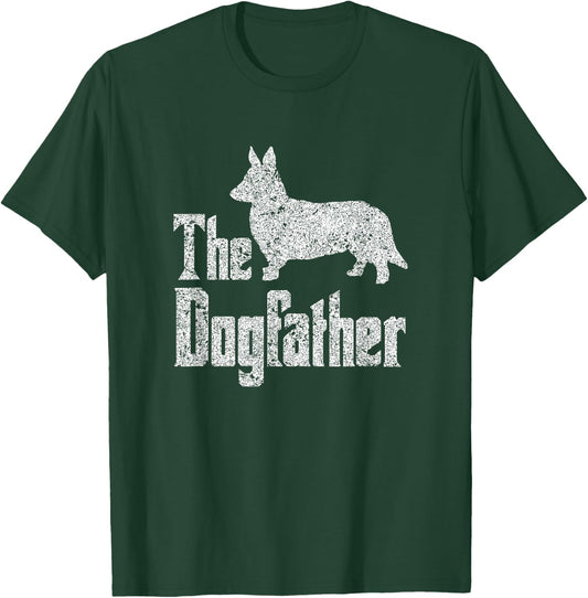 The Dogfather Cardigan Welsh Corgi funny dog gift Women Girls Kids T-Shirt - T-Shirt | Forest